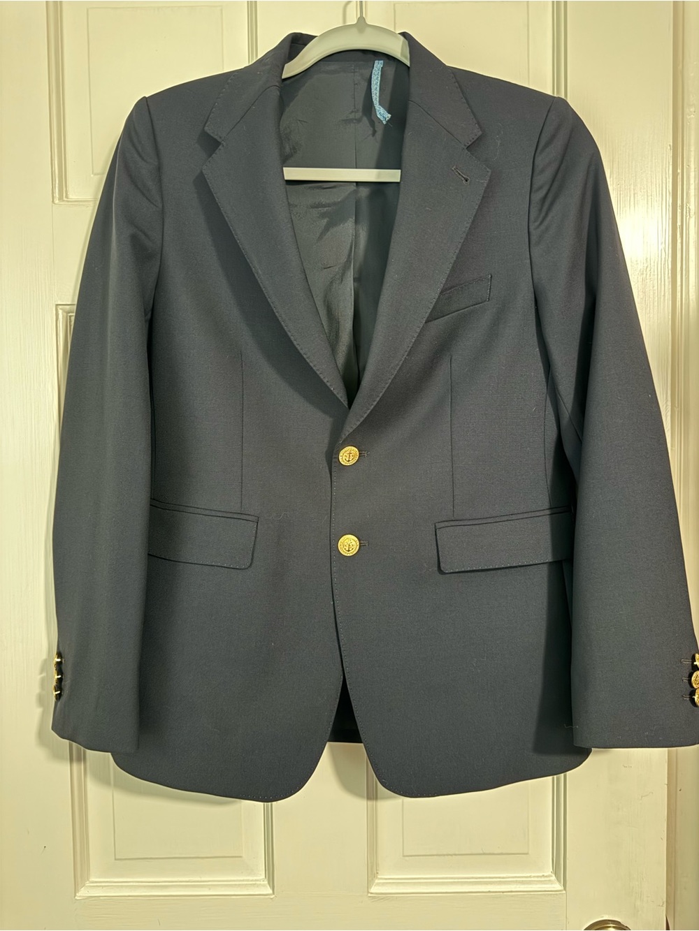 Vineyard Vines Navy Two-Button Blazer with Gold Buttons